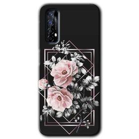 Realme 7 Retro Çiçek 1 Baskılı Uyumlu Silikon Kılıf