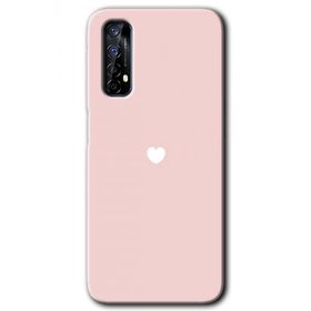 Realme 7 Sade Kalp Baskılı Uyumlu Silikon Kılıf