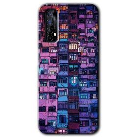 Realme 7 Şehir Görünümü Baskılı Uyumlu Silikon Kılıf