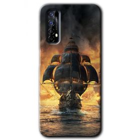 Realme 7 Siyah İnci Baskılı Uyumlu Silikon Kılıf