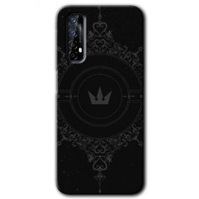 Realme 7 Siyah Mandala 1 Baskılı Uyumlu Silikon Kılıf