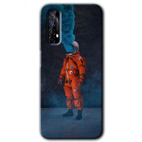 Realme 7 Smoke Astronot Baskılı Uyumlu Silikon Kılıf