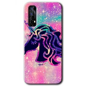 Realme 7 Unicorn Kristal Baskılı Uyumlu Silikon Kılıf