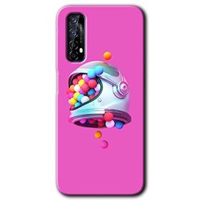 Realme 7 Uzay Başlığı Baskılı Uyumlu Silikon Kılıf