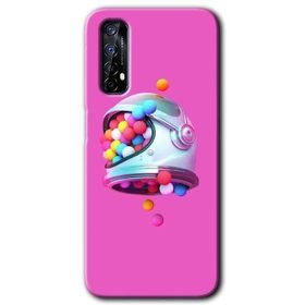 Realme 7 Uzay Başlığı Baskılı Uyumlu Silikon Kılıf