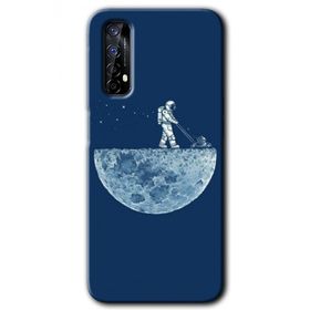 Realme 7 Uzay İşçisi Baskılı Uyumlu Silikon Kılıf