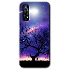 Realme 7 Uzay Silüet Baskılı Uyumlu Silikon Kılıf