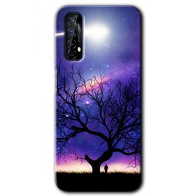 Realme 7 Uzay Silüet Baskılı Uyumlu Silikon Kılıf