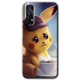 Realme 7 Üzgün Pikaçu Baskılı Uyumlu Silikon Kılıf