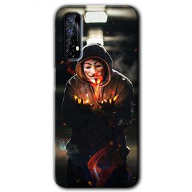 Realme 7 V for Fire Baskılı Uyumlu Silikon Kılıf