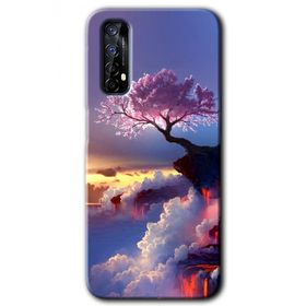 Realme 7 Wash Red Wall Baskılı Uyumlu Silikon Kılıf