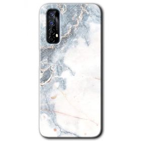 Realme 7 White Marble Baskılı Uyumlu Silikon Kılıf