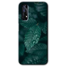 Realme 7 Yağmurlu Yaprak Baskılı Uyumlu Silikon Kılıf
