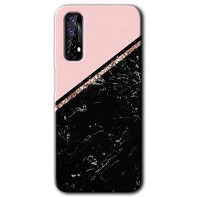 Realme 7 Yarım Mermer Baskılı Uyumlu Silikon Kılıf