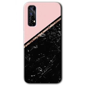 Realme 7 Yarım Mermer Baskılı Uyumlu Silikon Kılıf