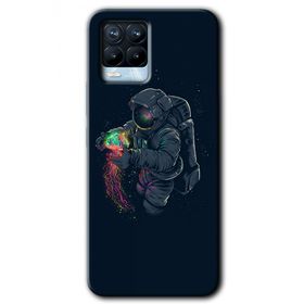Realme 8 Pro Astronot Kıyafeti Baskılı Uyumlu Silikon Kılıf