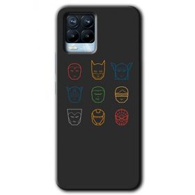 Realme 8 Pro Avengers Minimalism Baskılı Uyumlu Silikon Kılıf