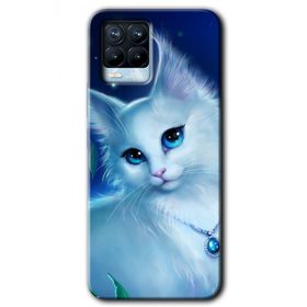 Realme 8 Pro Cat Glance Baskılı Uyumlu Silikon Kılıf