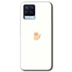 Realme 8 Pro Cat Minimalism Baskılı Uyumlu Silikon Kılıf