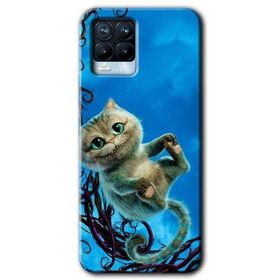 Realme 8 Pro Çılgın Kedi Baskılı Uyumlu Silikon Kılıf