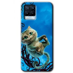 Realme 8 Pro Çılgın Kedi Baskılı Uyumlu Silikon Kılıf
