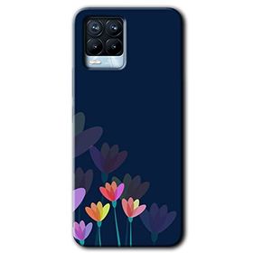 Realme 8 Pro Çizim Çiçekleri Baskılı Uyumlu Silikon Kılıf