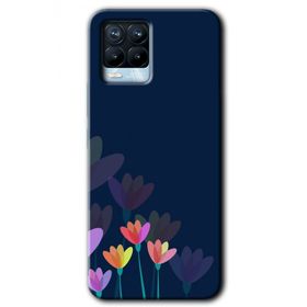 Realme 8 Pro Çizim Çiçekleri Baskılı Uyumlu Silikon Kılıf