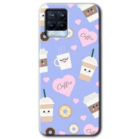 Realme 8 Pro Coffee Cake Baskılı Uyumlu Silikon Kılıf