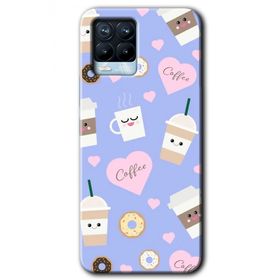Realme 8 Pro Coffee Cake Baskılı Uyumlu Silikon Kılıf