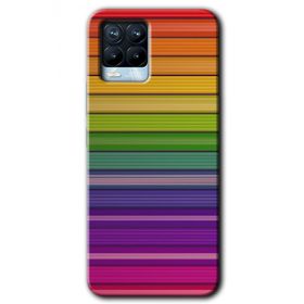 Realme 8 Pro Colorful Lines Baskılı Uyumlu Silikon Kılıf