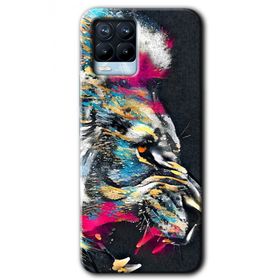 Realme 8 Pro Colorfull Aslan Baskılı Uyumlu Silikon Kılıf