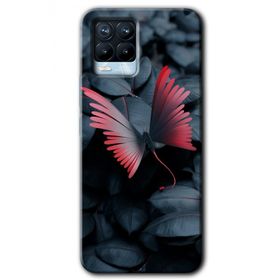 Realme 8 Pro Dark Butterfly Baskılı Uyumlu Silikon Kılıf
