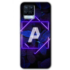 Realme 8 Pro Dark Neon Yaprak A Harfi Baskılı Uyumlu Silikon Kılıf