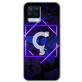 Realme 8 Pro Dark Neon Yaprak C Harfi Baskılı Uyumlu Silikon Kılıf