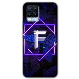 Realme 8 Pro Dark Neon Yaprak F Harfi Baskılı Uyumlu Silikon Kılıf