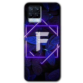 Realme 8 Pro Dark Neon Yaprak F Harfi Baskılı Uyumlu Silikon Kılıf