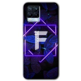 Realme 8 Pro Dark Neon Yaprak F Harfi Baskılı Uyumlu Silikon Kılıf