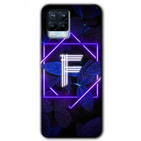Realme 8 Pro Dark Neon Yaprak F Harfi Baskılı Uyumlu Silikon Kılıf