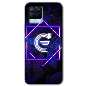 Realme 8 Pro Dark Neon Yaprak G Harfi Baskılı Uyumlu Silikon Kılıf