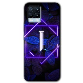 Realme 8 Pro Dark Neon Yaprak İ Harfi Baskılı Uyumlu Silikon Kılıf