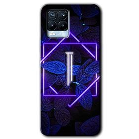 Realme 8 Pro Dark Neon Yaprak İ Harfi Baskılı Uyumlu Silikon Kılıf
