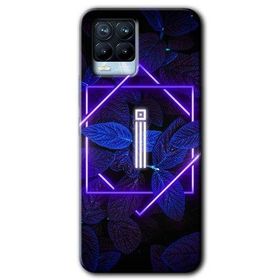 Realme 8 Pro Dark Neon Yaprak İ Harfi Baskılı Uyumlu Silikon Kılıf