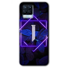 Realme 8 Pro Dark Neon Yaprak İ Harfi Baskılı Uyumlu Silikon Kılıf