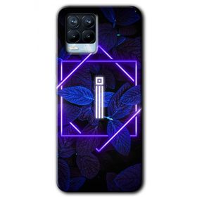 Realme 8 Pro Dark Neon Yaprak İ Harfi Baskılı Uyumlu Silikon Kılıf