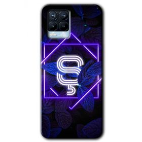 Realme 8 Pro Dark Neon Yaprak S Harfi Baskılı Uyumlu Silikon Kılıf