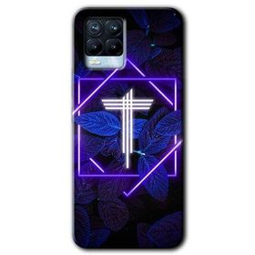 Realme 8 Pro Dark Neon Yaprak T Harfi Baskılı Uyumlu Silikon Kılıf