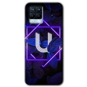 Realme 8 Pro Dark Neon Yaprak Ü Harfi Baskılı Uyumlu Silikon Kılıf