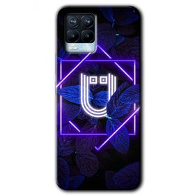 Realme 8 Pro Dark Neon Yaprak Ü Harfi Baskılı Uyumlu Silikon Kılıf