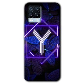 Realme 8 Pro Dark Neon Yaprak Y Harfi Baskılı Uyumlu Silikon Kılıf