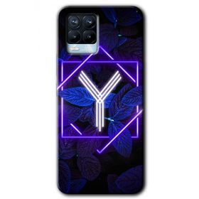 Realme 8 Pro Dark Neon Yaprak Y Harfi Baskılı Uyumlu Silikon Kılıf